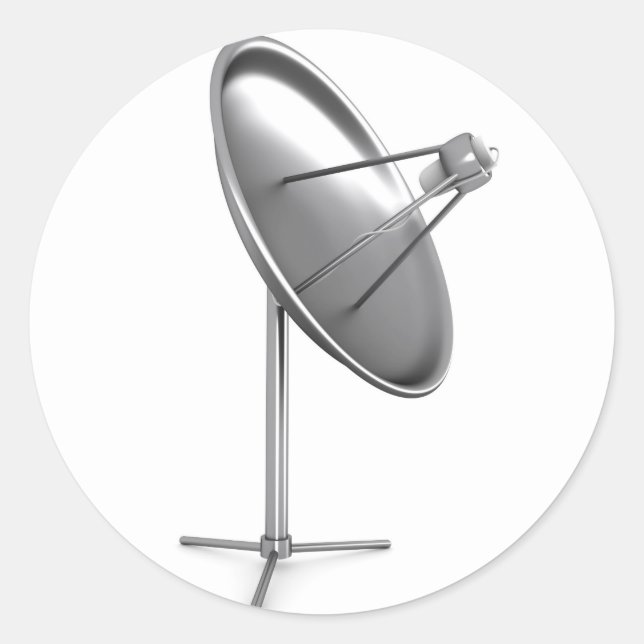 Satelittengericht Runder Aufkleber (Vorderseite)