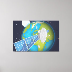 Satellit Leinwanddruck