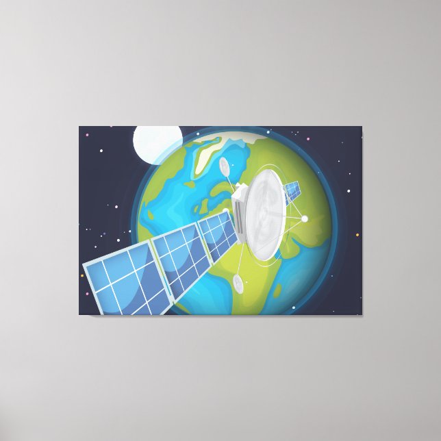 Satellit Leinwanddruck (Vorderseite)