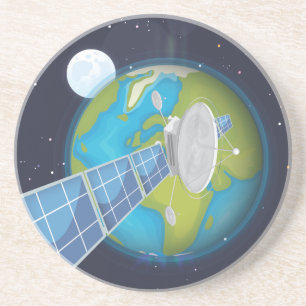 Satellit Sandstein Untersetzer
