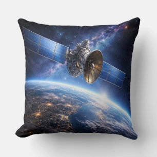 Satellit über dem Planeten Kissen