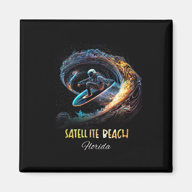 Satellite Beach Florida Surfen Surfbrett  Magnet (Vorne)