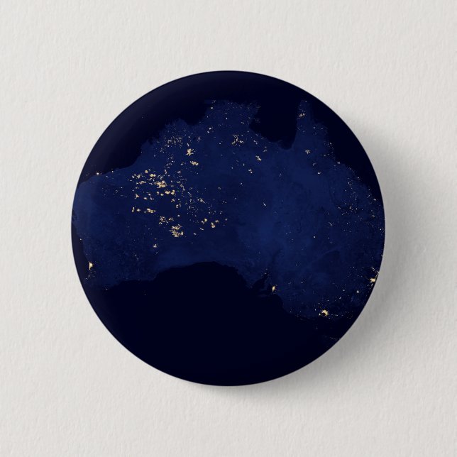 Satellite die Nachtlicht von Australien. Button (Vorderseite)