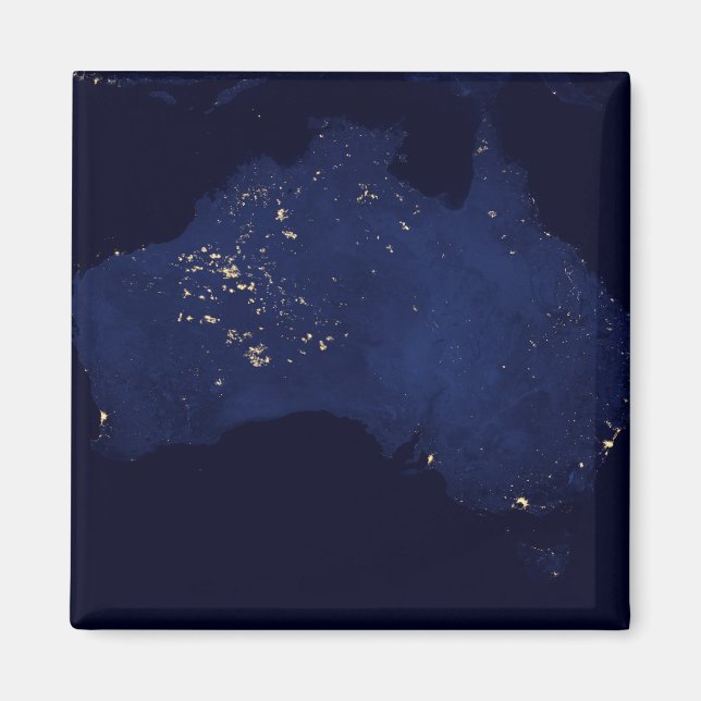 Satellite die Nachtlicht von Australien. Magnet (Vorne)