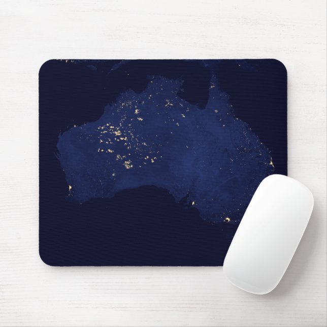 Satellite die Nachtlicht von Australien. Mousepad (Mit Mouse)