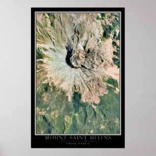 Satellite-Karte des Monuments San Helens Poster
