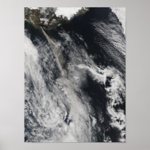 Satellite view of an ash plume 2 poster