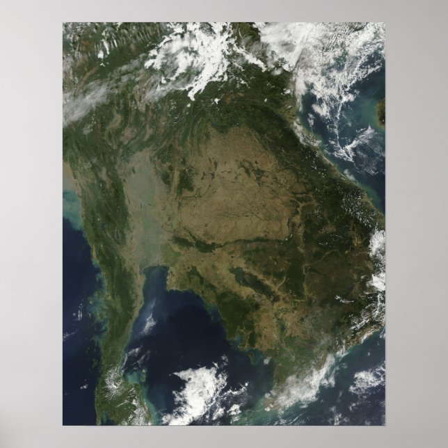 Satellite view of Indochina Poster (Vorne)