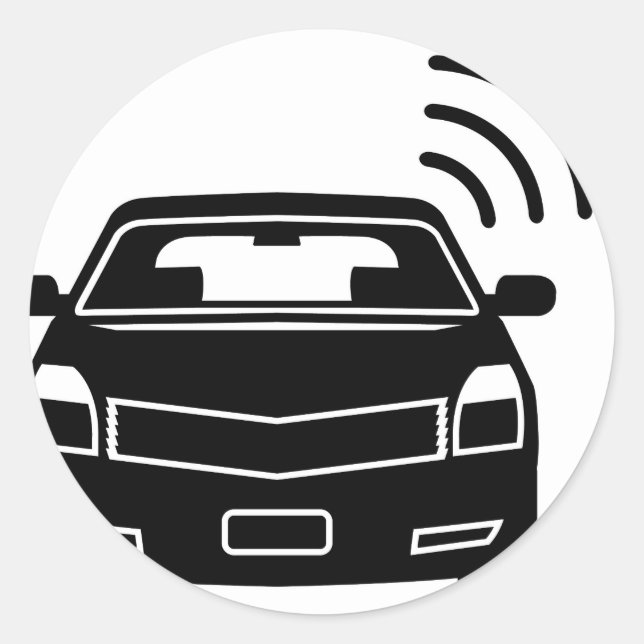 Satelliten-Link WiFi Runder Aufkleber (Vorderseite)