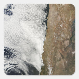 Satellitenansicht der Anden-Berge Quadratischer Aufkleber