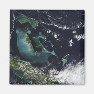 Satellitenansicht der Bahama Inseln Magnet