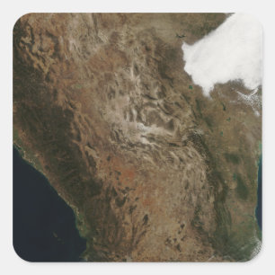 Satellitenansicht der Landschaft von zentralem Quadratischer Aufkleber