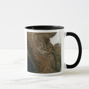 Satellitenansicht der Landschaft von zentralem Tasse