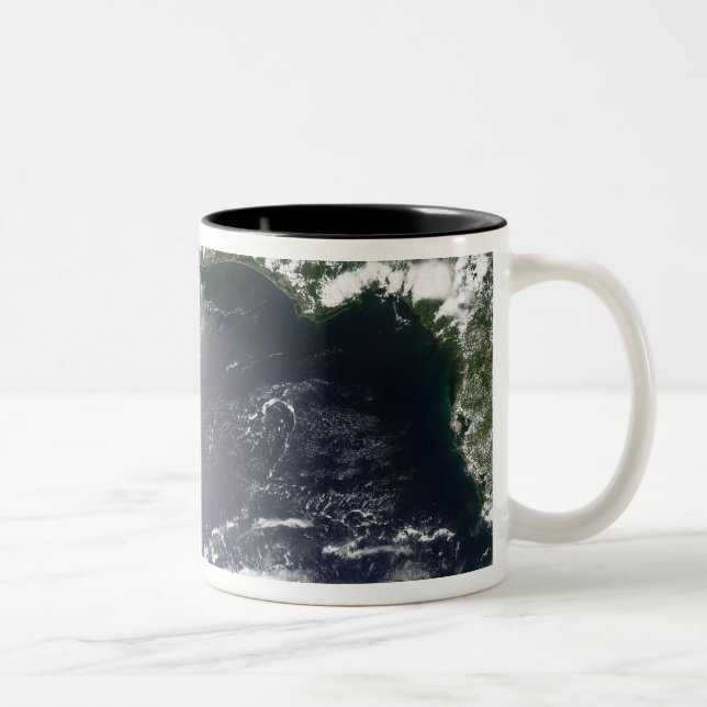 Satellitenansicht der Ölpest Zweifarbige Tasse (Rechts)