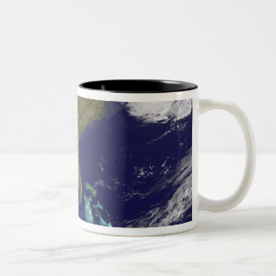 Satellitenansicht der Ostküste der Vereinigten Sta Zweifarbige Tasse