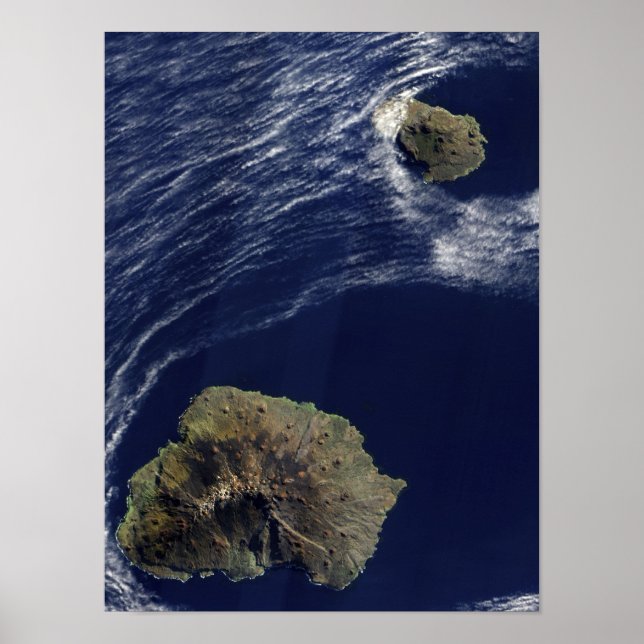 Satellitenansicht der Prinz-Edward-Inseln Poster (Vorne)