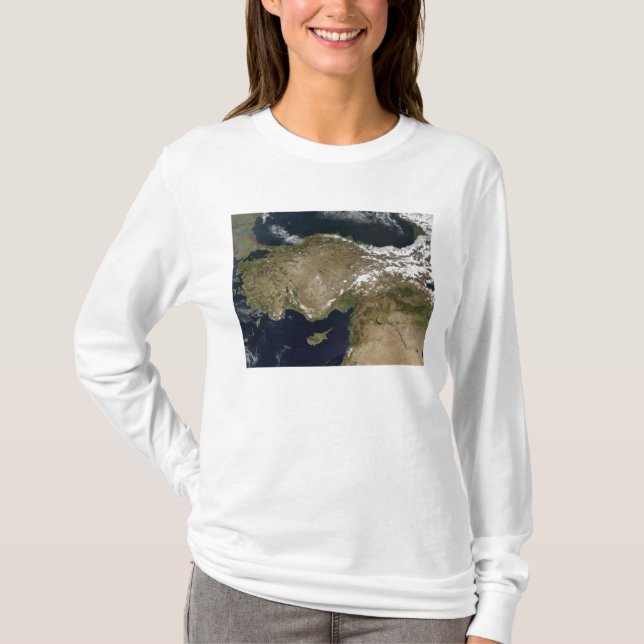 Satellitenansicht der Türkei T-Shirt (Vorderseite)