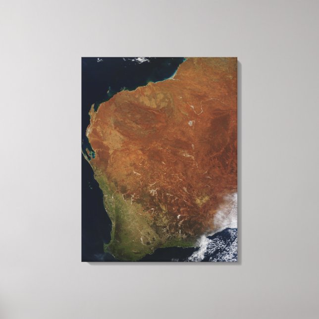 Satellitenansicht der Western Australien Leinwanddruck (Vorderseite)