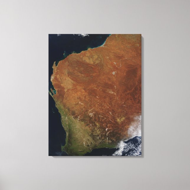 Satellitenansicht der Western Australien Leinwanddruck (Vorderseite)