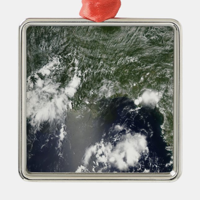 Satellitenansicht des Golfs von Mexiko Ornament Aus Metall (Vorne)