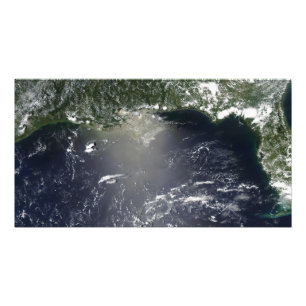Satellitenansicht des Ölleckens Fotodruck
