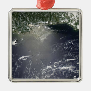 Satellitenansicht des Ölleckens Ornament Aus Metall