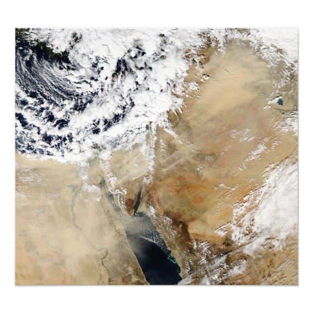 Satellitenansicht des östlichen Mittelmeers Fotodruck (Vorne)