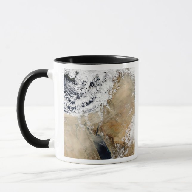 Satellitenansicht des östlichen Mittelmeers Tasse (Links)