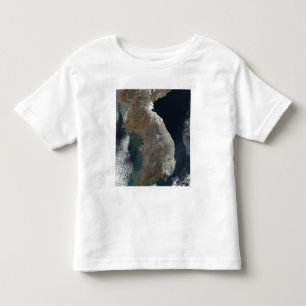 Satellitenansicht des Schneefalls Kleinkind T-shirt