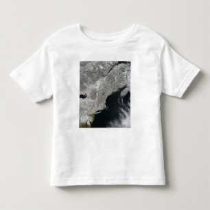 Satellitenansicht des Schnees Kleinkind T-shirt