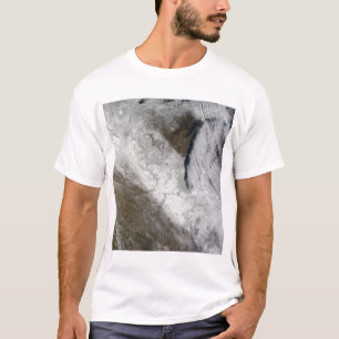 Satellitenansicht des Schnees und der Kälte T-Shirt