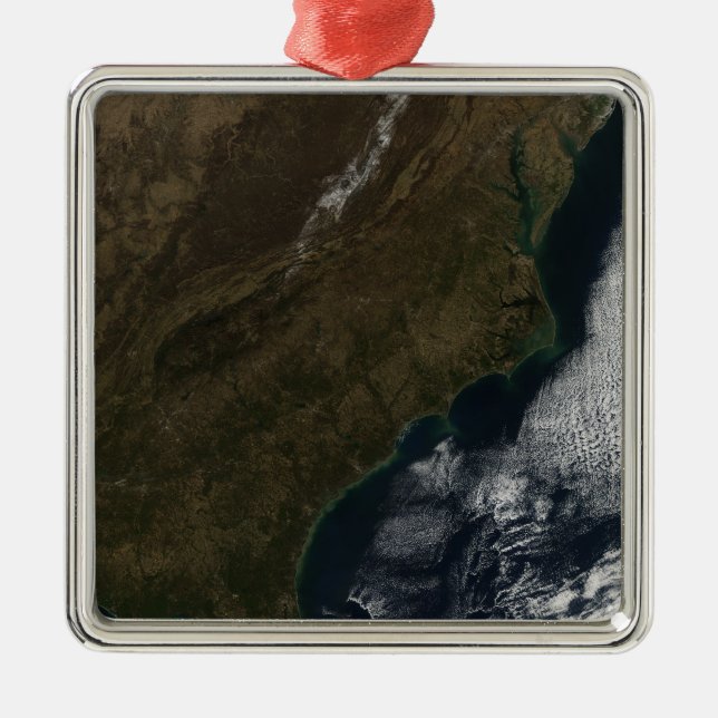 Satellitenansicht des Südosten-Staat Ornament Aus Metall (Vorne)