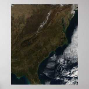 Satellitenansicht des südöstlichen vereinigten poster