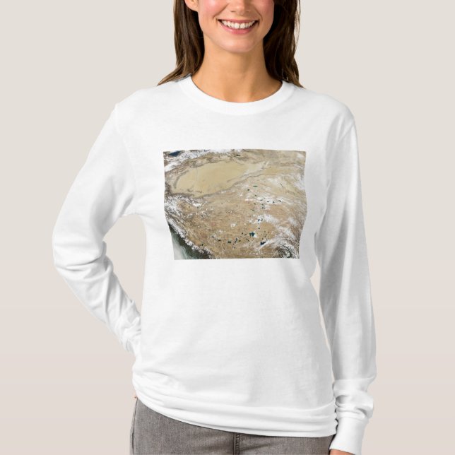Satellitenansicht des tibetischen Plateaus T-Shirt (Vorderseite)