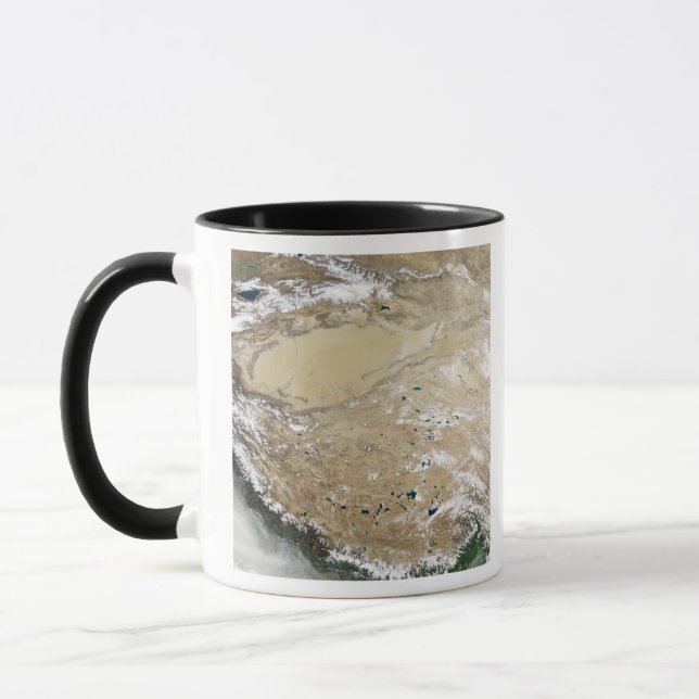 Satellitenansicht des tibetischen Plateaus Tasse (Links)
