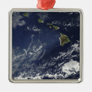 Satellitenansicht des vulkanischen Nebels Silbernes Ornament