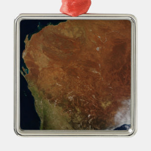 Satellitenansicht des Westerns Australien Ornament Aus Metall