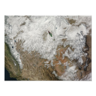 Satellitenansicht des Westerns Vereinigte Staaten Fotodruck