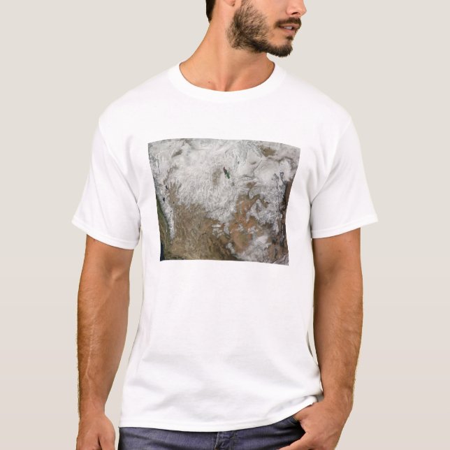 Satellitenansicht des Westerns Vereinigte Staaten T-Shirt (Vorderseite)