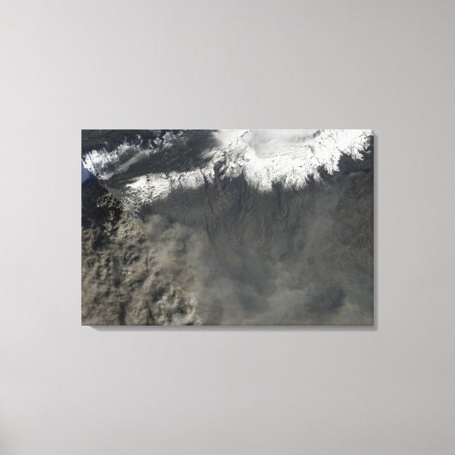 Satellitenansicht einer Aschenwolke 4 Leinwanddruck (Vorderseite)