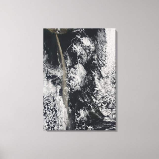 Satellitenansicht einer Aschenwolke Leinwanddruck (Vorderseite)