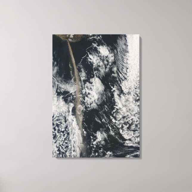 Satellitenansicht einer Aschenwolke Leinwanddruck (Vorderseite)