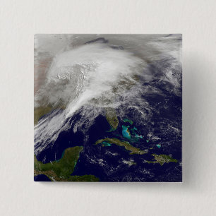 Satellitenansicht eines enormen Wintersturms Button