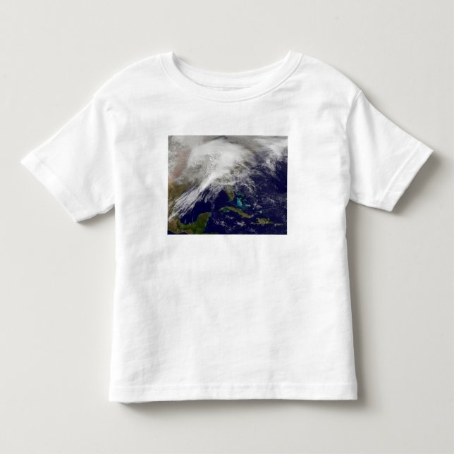Satellitenansicht eines massiven Wintersturms Kleinkind T-shirt (Vorderseite)