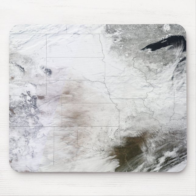 Satellitenansicht eines massiven Wintersturms über Mousepad (Vorne)