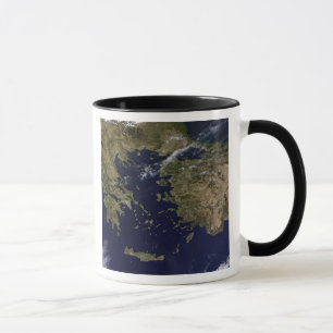 Satellitenansicht Griechenlands und der Türkei Tasse