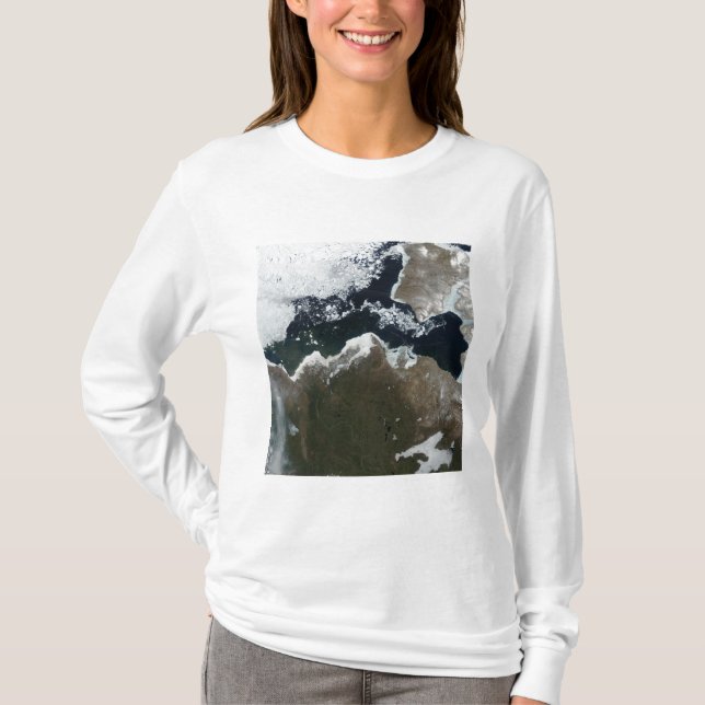 Satellitenansicht Nordwestkanadas T-Shirt (Vorderseite)