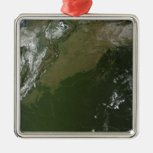 Satellitenansicht Ostkolumbiens Silbernes Ornament