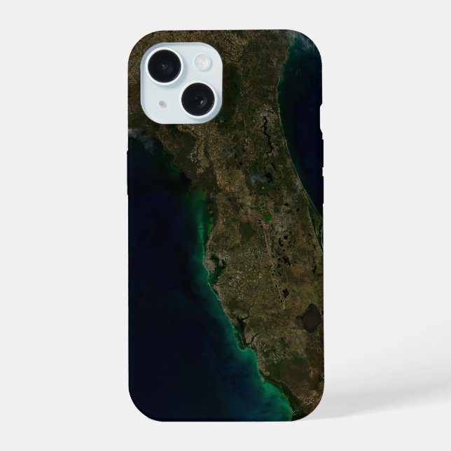 Satellitenansicht von Florida. iPhone 15 Hülle (Rückseite)