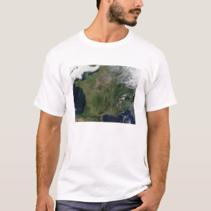 Satellitenansicht von Frankreich T-Shirt